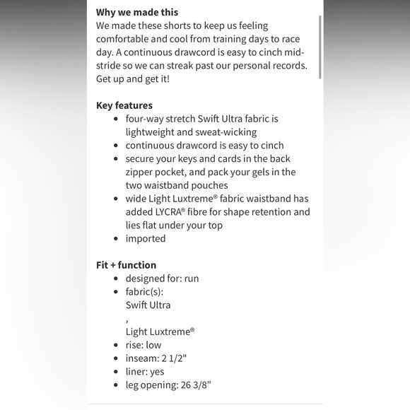 Lululemon Speed Short *4-way Stretch - Picture 4 of 7